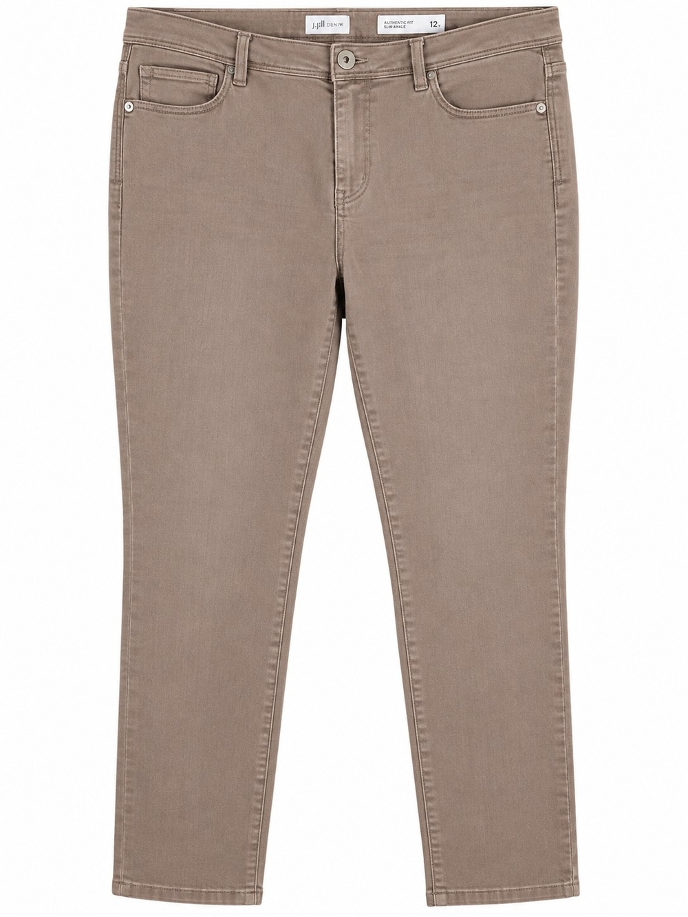 J Jill Women’s Taupe Slim Ankle Jeans